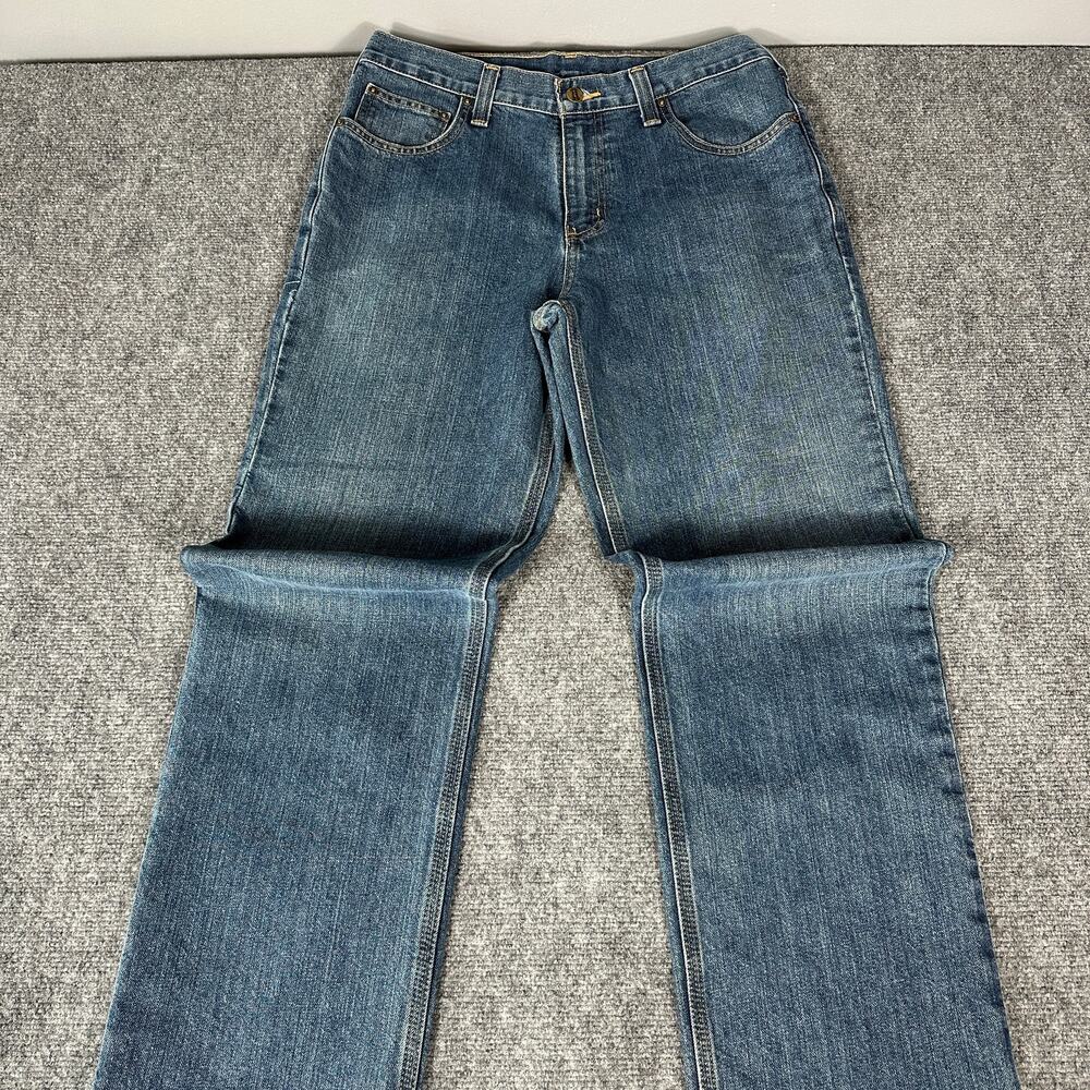 Carhartt B17 Mens 31x32 Relaxed Fit Blue Denim Jeans Workwear Straight Leg USA